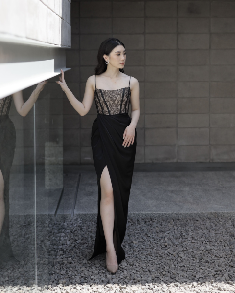 Finesse melt the lady flora long dress melt the lady flora long dress グレー