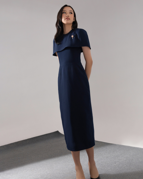 The Frances Eyelet Skirt-Navy main image 0